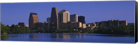 Framed Skyscrapers at the waterfront, Austin, Texas, USA Print