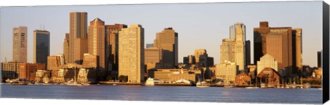 Framed Sunrise, Skyline, Boston, Massachusetts, USA Print