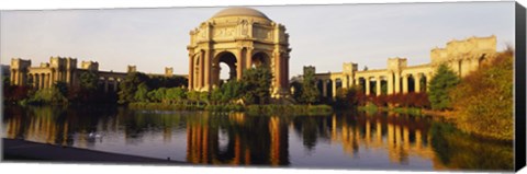 Framed Buildings at the waterfront, Palace Of Fine Arts, San Francisco, California, USA Print