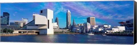 Framed Cleveland, Ohio Skyline from the Waterfront Print