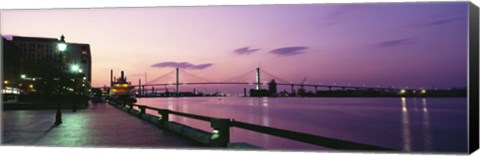 Framed Bridge across a river, Savannah River, Atlanta, Georgia, USA Print