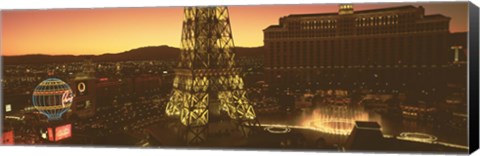 Framed Paris Hotel and Eiffel Tower, Las Vegas Print