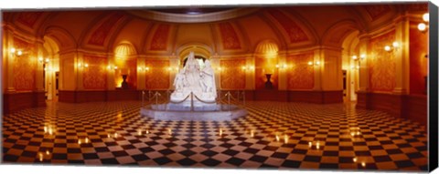 Framed Statue surrounded by a railing in a building, California State Capitol Building, Sacramento, California, USA Print