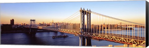 Framed Manhattan Bridge, NYC, New York City, New York State, USA Print