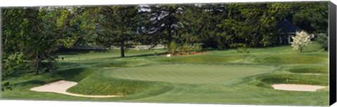 Framed Sand traps on the golf course at Baltimore Country Club, Baltimore Print