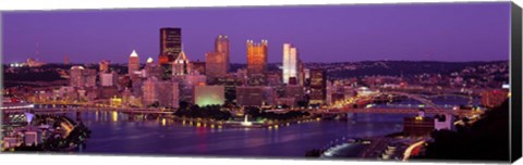 Framed Dusk Pittsburgh PA Print