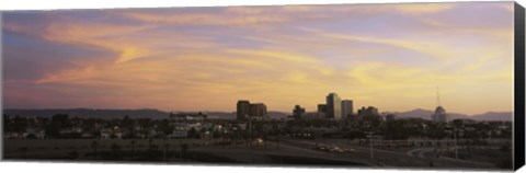 Framed Sunset Skyline Phoenix AZ USA Print