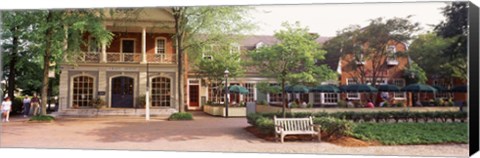Framed Tourist In Town Square, Williamsburg, Virginia, USA Print