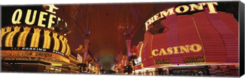 Framed Looking Down Fremont Street Las Vegas NV USA Print