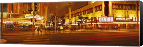 Framed Fremont Streeat at night, Las Vegas, Nevada Print