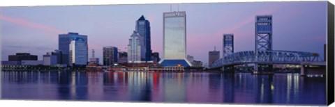 Framed Skyscrapers On The Waterfront, St. John&#39;s River, Jacksonville, Florida, USA Print