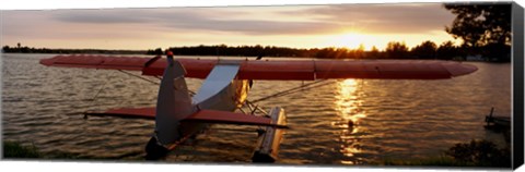 Framed High angle view of a sea plane, Lake Spenard, Anchorage, Alaska Print