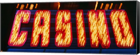 Framed Casino Sign Las Vegas NV Print