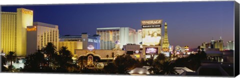 Framed Las Vegas at dusk, Nevada Print