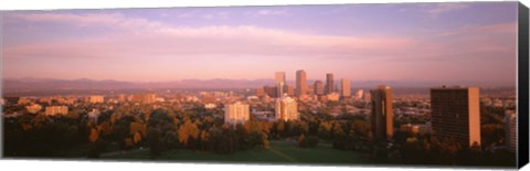 Framed Long White Clouds Over Denver Print