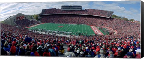 Framed University Of Wisconsin Football Game, Camp Randall Stadium, Madison, Wisconsin, USA Print