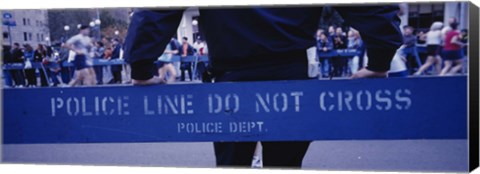 Framed Group of people running in a marathon, New York City, New York State, USA Print