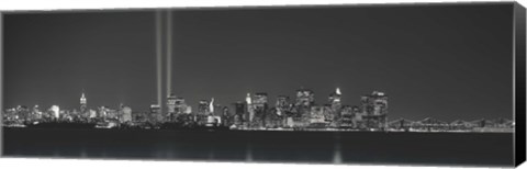 Framed Two beams into the sky, New York NY Print