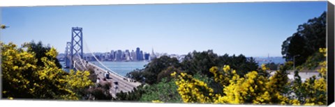 Framed Bay Bridge In San Francisco, San Francisco, California, USA Print