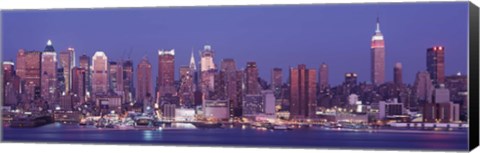 Framed Dusk, West Side, NYC, New York City, US Print