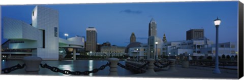 Framed Dusk in Cleveland, Ohio Print