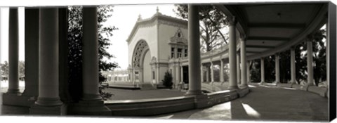 Framed Pavilion in Balboa Park, San Diego, California Print