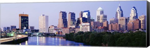 Framed Skyline View of Downtown Philadelphia Print