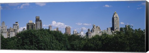 Framed Manhattan Buildings Rising above the Trees Print