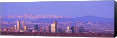 Framed Denver Skyline, Colorado Print