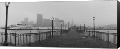 Framed Street lamps on a bridge, San Francisco, California, USA Print