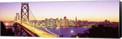 Framed San Francisco Skyline with Golden Gate Bridge Print