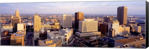 Framed High angle view of a cityscape, Buffalo, New York State, USA Print