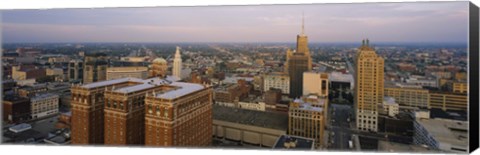 Framed High Angle View Of Buildings In A City, Buffalo, New York State, USA Print