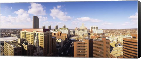 Framed High angle view of a city, Albany, New York State, USA Print