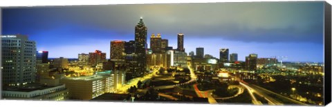 Framed Evening Atlanta GA Print