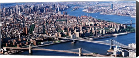 Framed Brooklyn Bridge and Manhatten Print