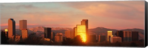 Framed Denver skyline Print