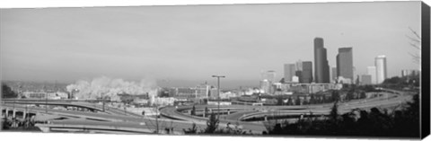 Framed Building demolition near a highway, Seattle, Washington State, USA Print