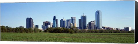 Framed Dallas on a clear day,TX Print