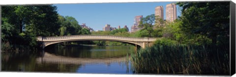 Framed Bridge across a lake, Central Park, New York City, New York State, USA Print