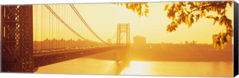 Framed Bridge across the river, George Washington Bridge, New York City Print