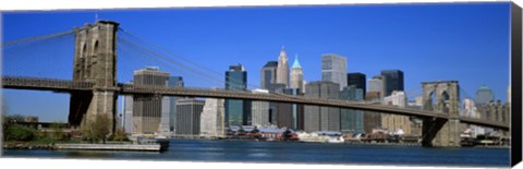 Framed USA, New York, Brooklyn Bridge Print