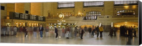 Framed Group of people walking in a station, Grand Central Station, Manhattan, New York City, New York State, USA Print