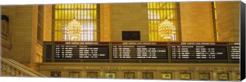 Framed Arrival departure board in a station, Grand Central Station, Manhattan, New York City, New York State, USA Print