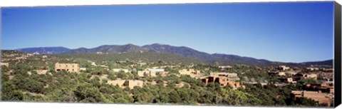 Framed High angle view of a city, Santa Fe, New Mexico, USA Print