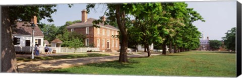 Framed People Standing On The Street, Williamsburg, Virginia, USA Print