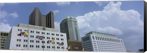 Framed Cloud over tall building structures, Columbus, Ohio Print