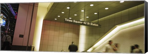 Framed USA, New York State, New York City, Times Square, Low angle view of a subway station Print