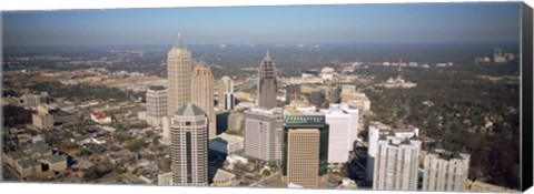 Framed High angle view of buildings in a city, Atlanta, Georgia, USA Print