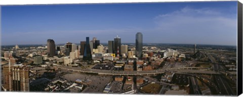 Framed Aerial view of a city, Dallas, Texas, USA Print